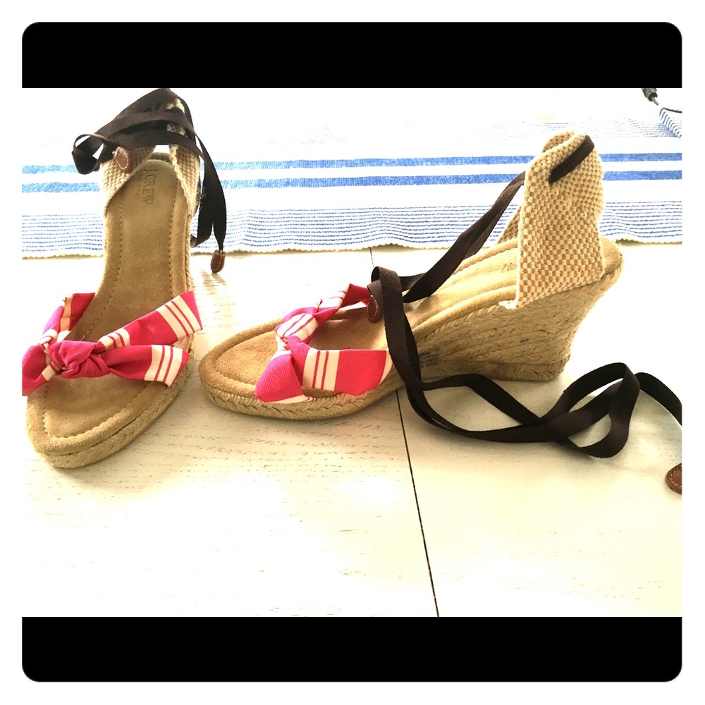 Jcrew espadrille wedges sz 9 NWOT